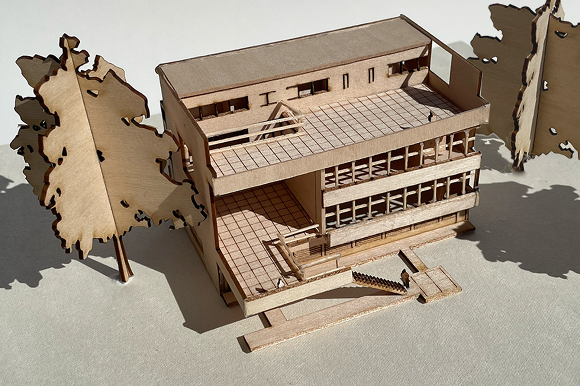 VILLA STEIN WOOD MODEL - 1/16" =1'-0"