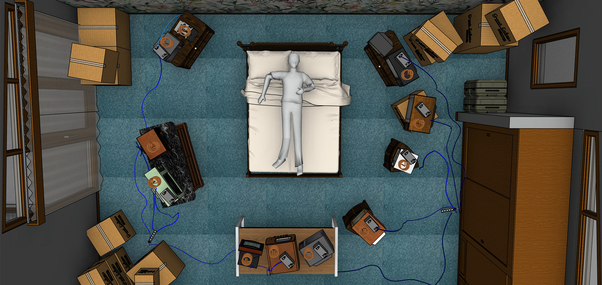 THE BOROUGHS S1 - SAM'S ROOM, MANNEQUIN SET UP MODEL