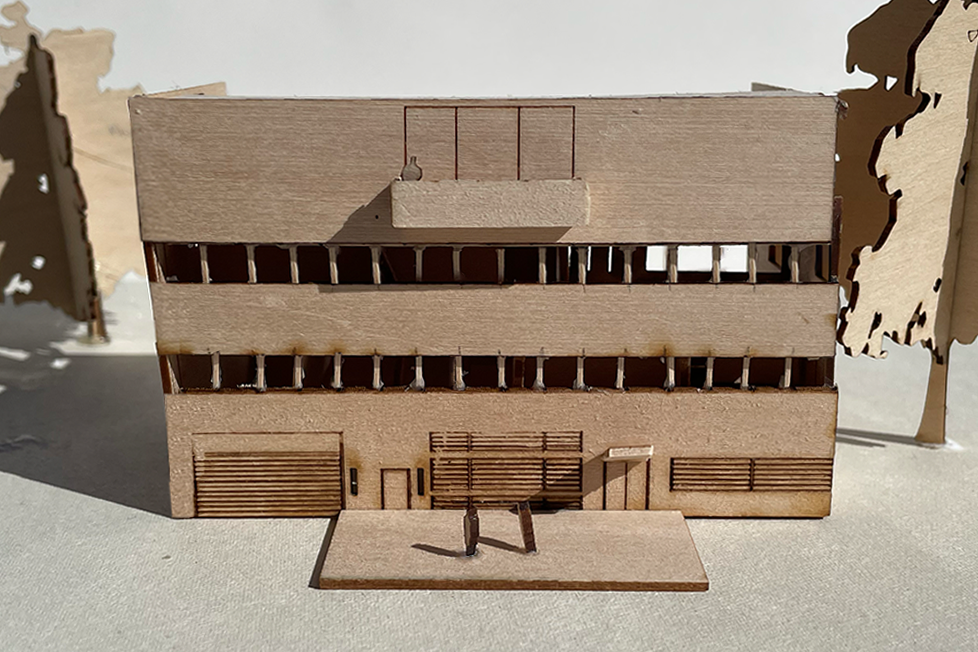 VILLA STEIN WOOD MODEL - 1/16" =1'-0"